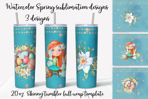 Girl Sublimation Design Skinny Tumbler for Crafts