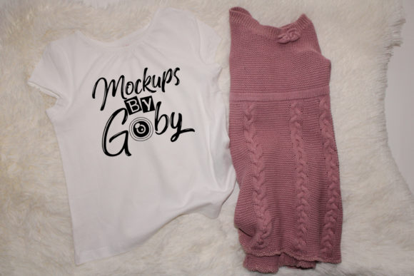 Girli White Tshirt Mock Ups: Flat Lay for T-Shirts
