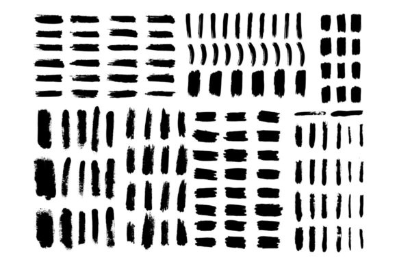 Grunge Brush Strokes Mega-collection: Bold Decorative Elements