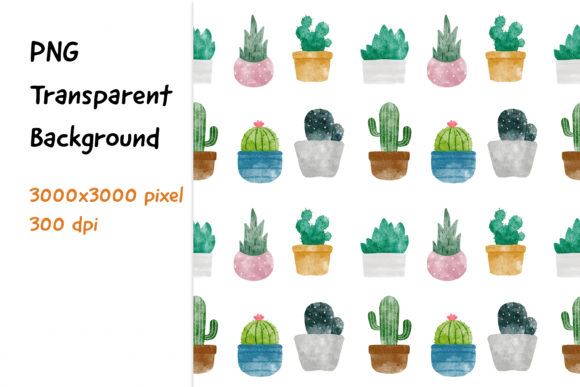 Handdrawn Cactus Patterns for Modern Design Projects