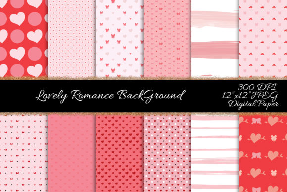 Lovely Valentine Seamless Patterns for Print Templates