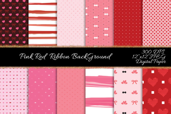 Pink Red Valentine Seamless Patterns: Print Templates Review