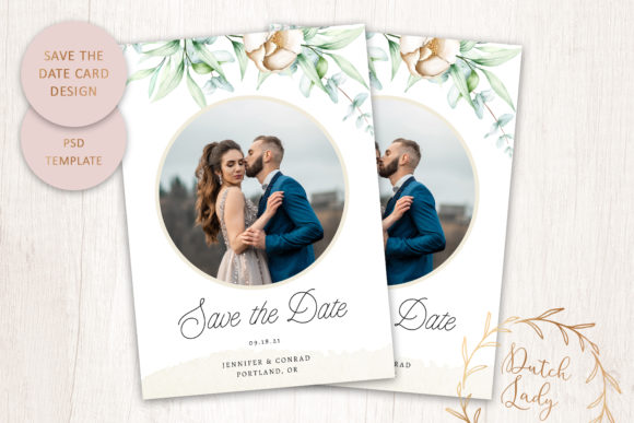PSD Save the Date Photo Card 2 Review for Print Templates