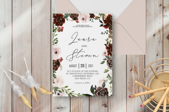 Radiant Bloom Floral Wedding Invitation & Print Templates Review