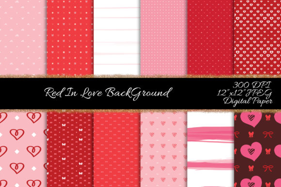 Red in Love Valentine Patterns: Print Templates Review