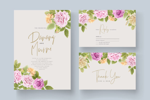 Review: Beautiful Floral Wedding Invitation Card Design