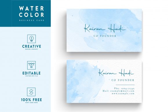 Review: Horizontal Blue Business Identity Card Design