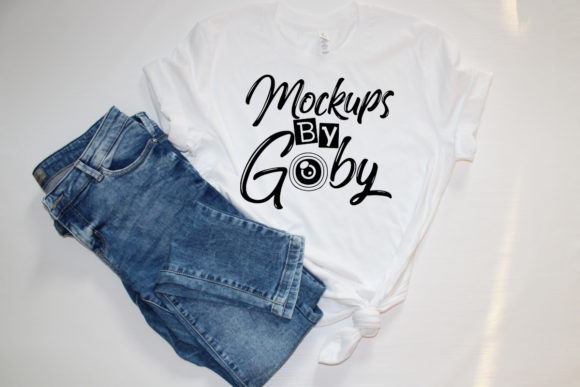 Reviewing White T-shirt Mockups and Jeans Template