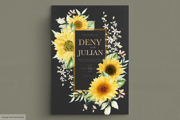 Sunflower Invitation Card Set: Print Templates Review