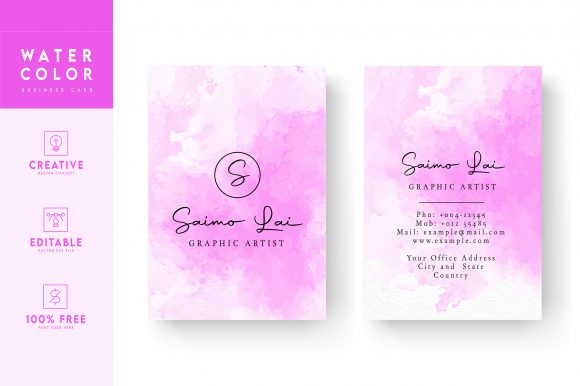 Vertical Business Card Graphic Templates for Crafters
