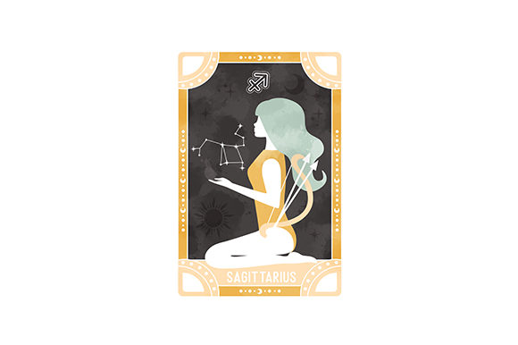 Watercolor Sagittarius for Birthday Branding
